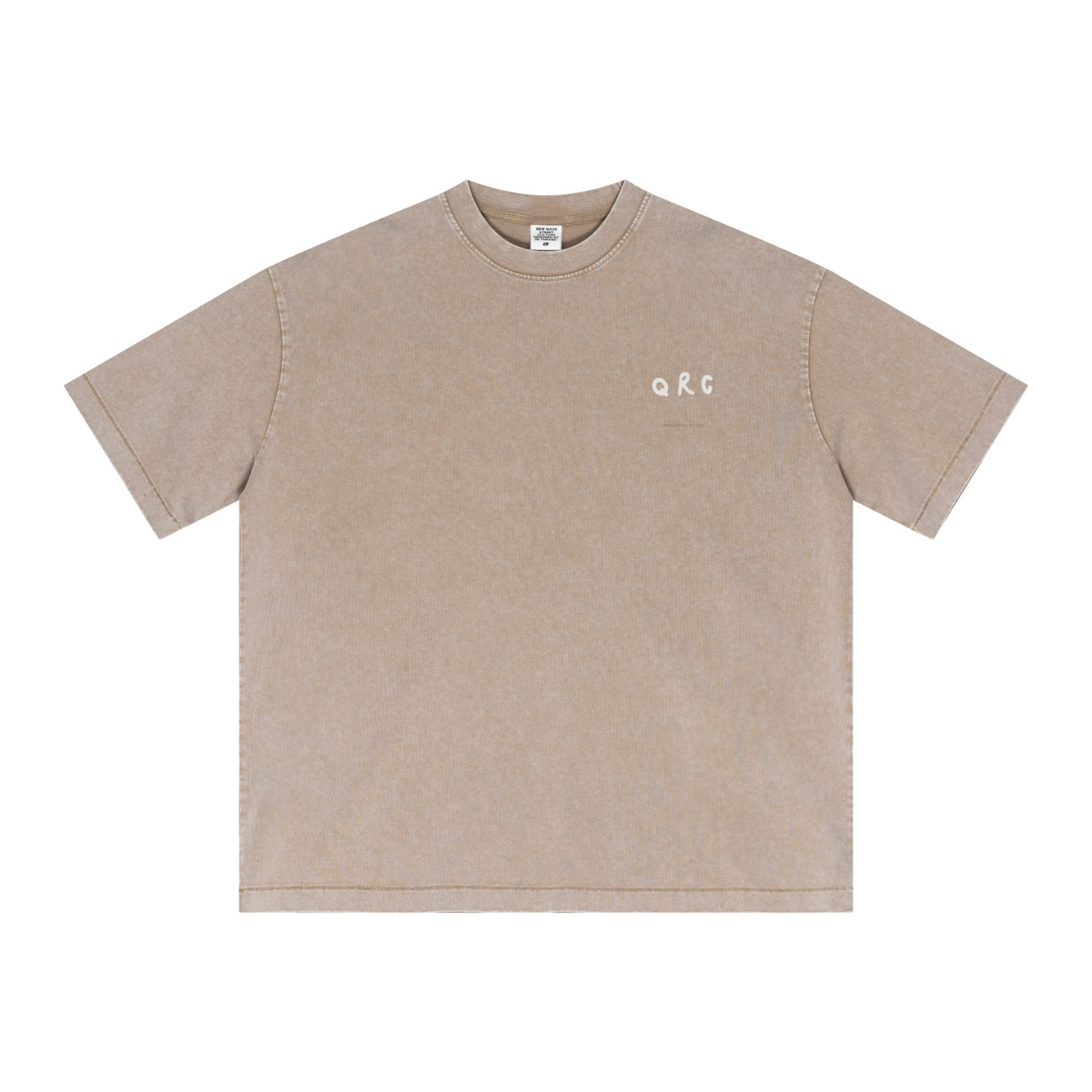 285GSM Vintage Snowflake Wash T-shirt khaki