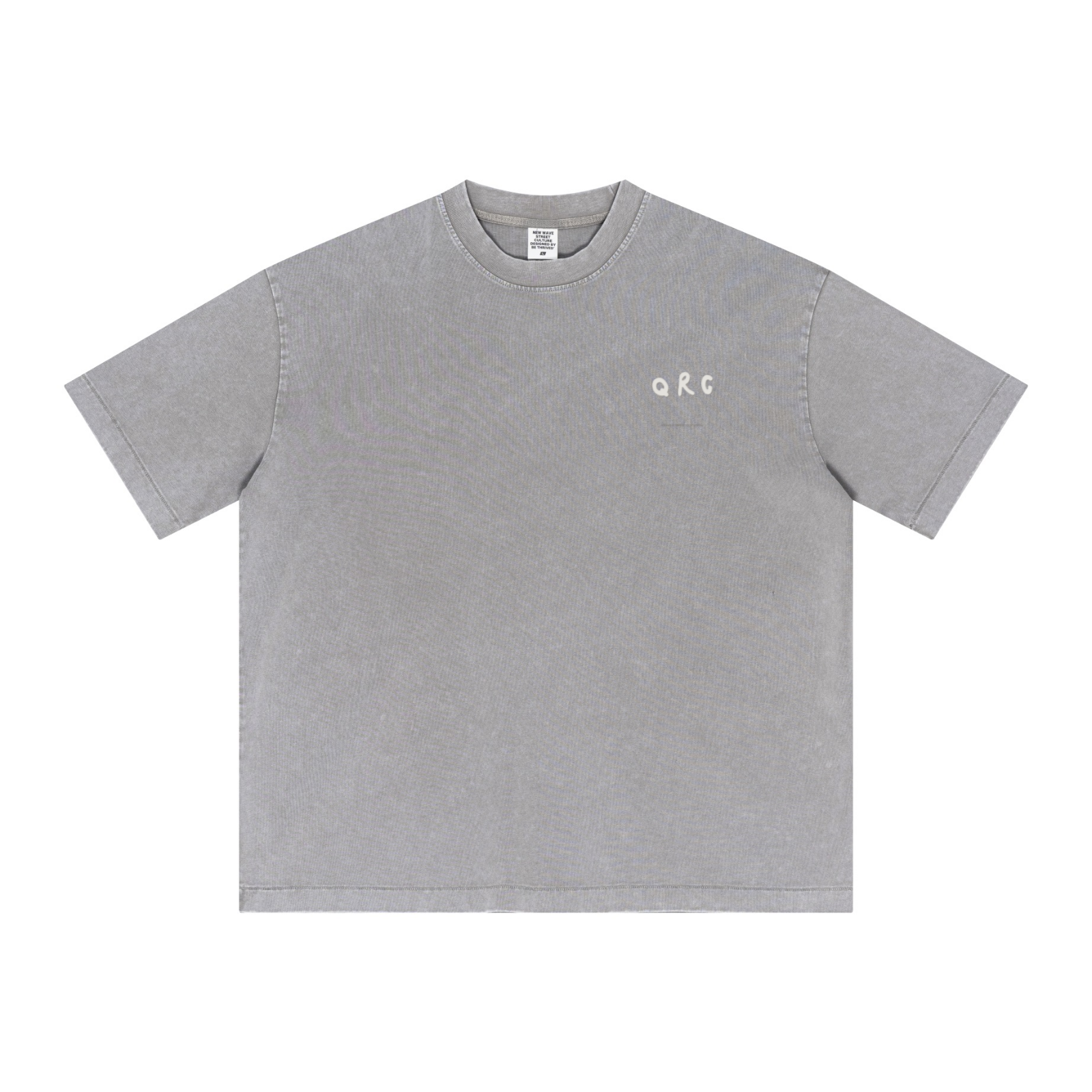 285GSM Vintage Snowflake Wash T-shirt Light grey