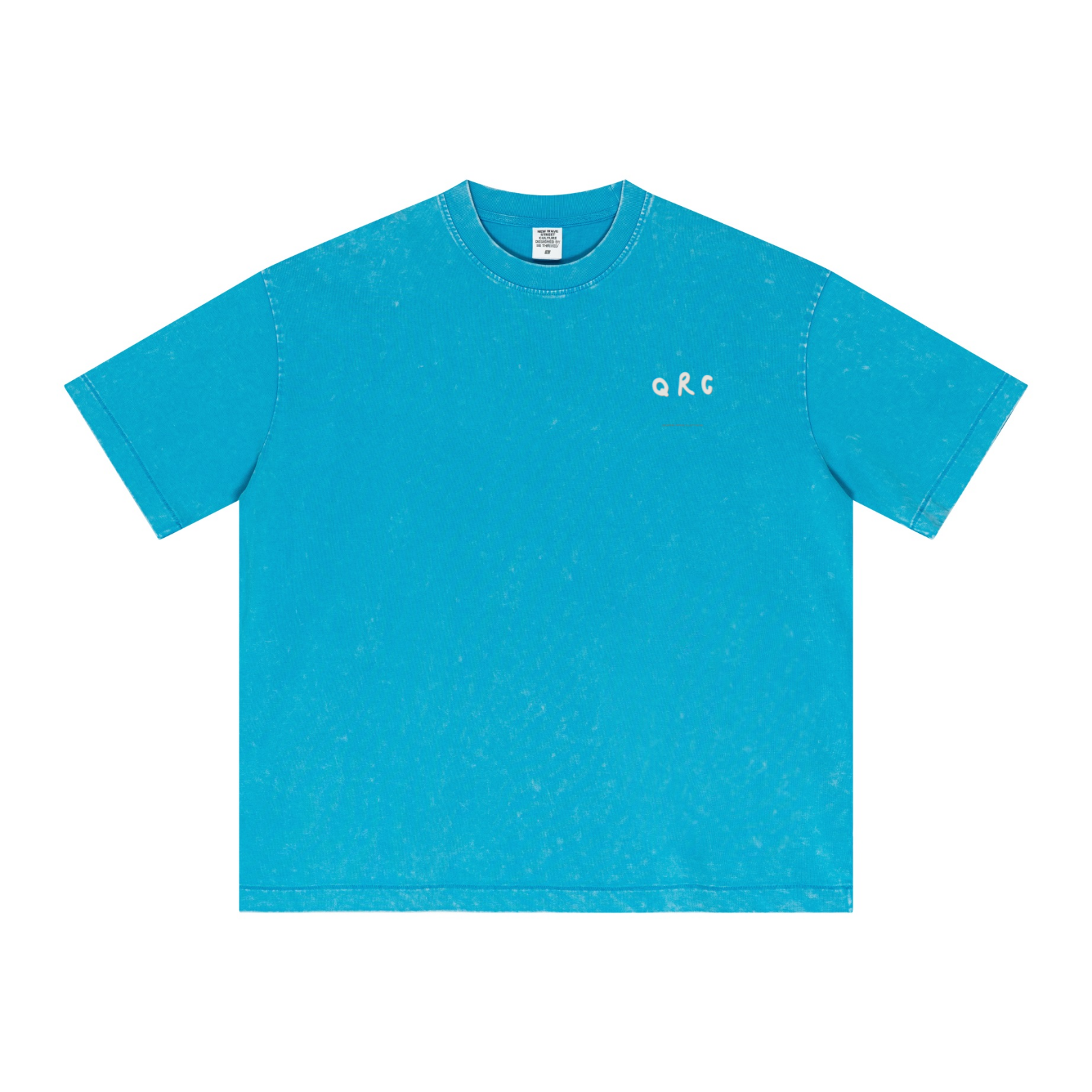 285GSM Vintage Snowflake Wash T-shirt Blue