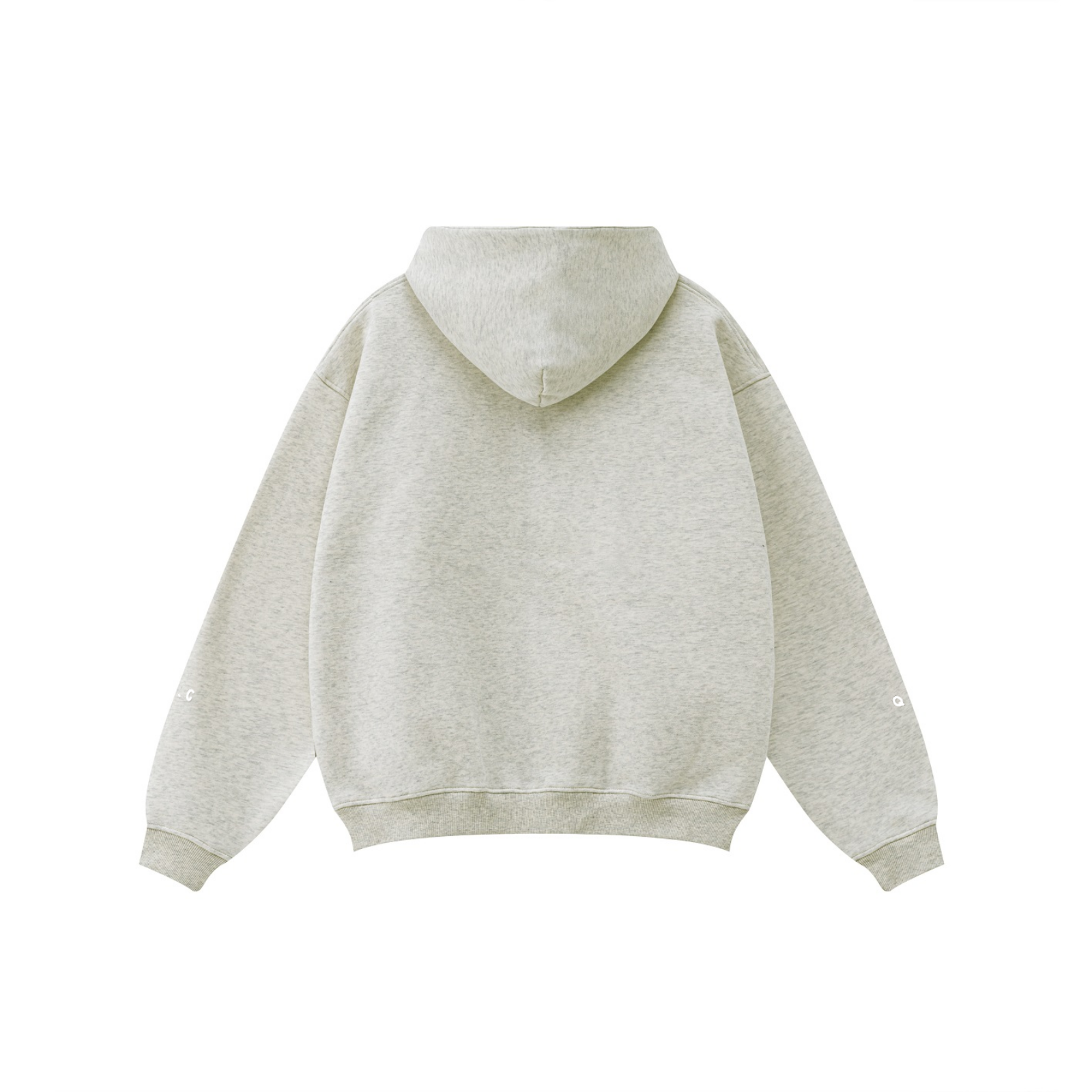 345GSM Solid Color Zip-Up Hoodie – Unisex Full-Zip, Cozy Fleece Interior Oatmeal Heather
