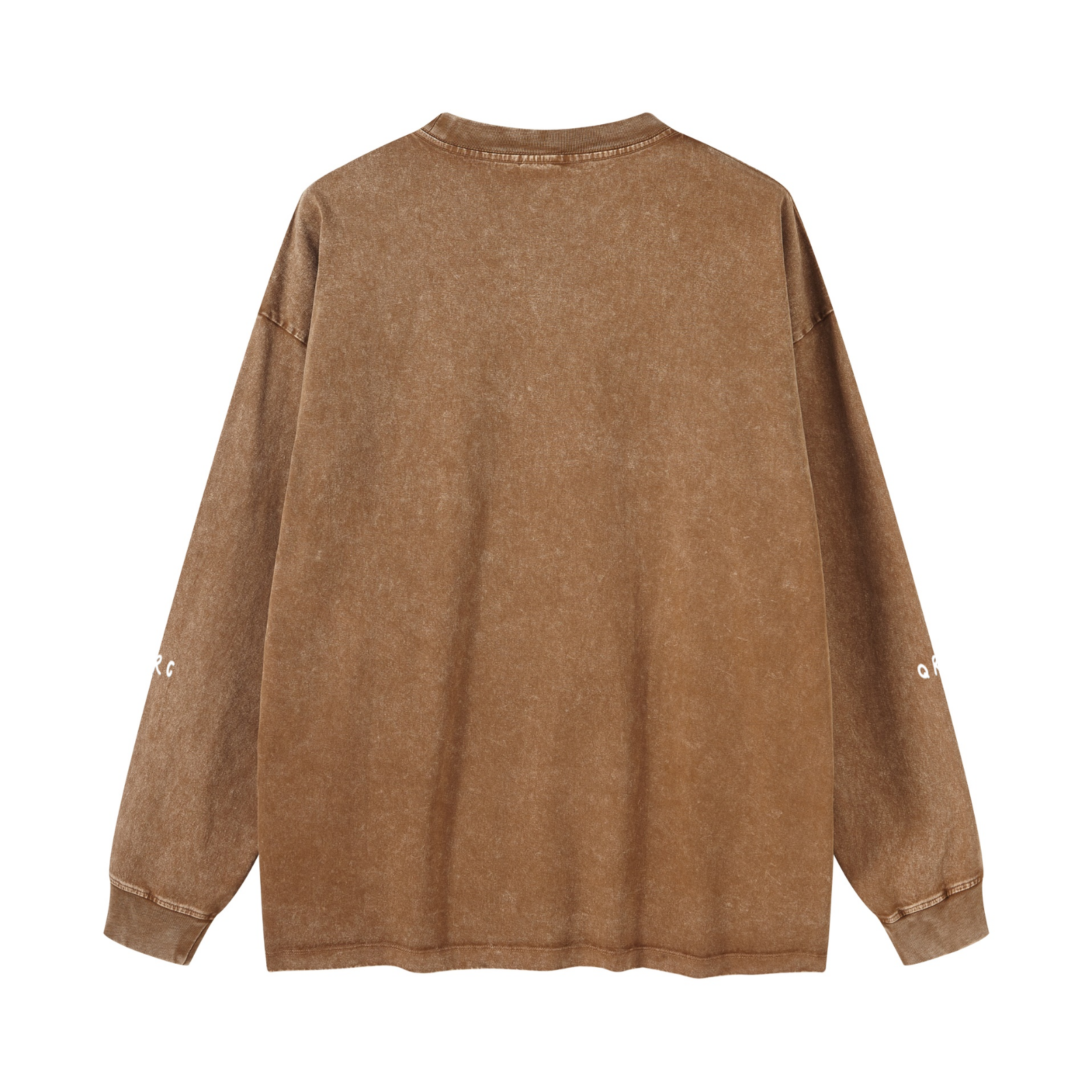270GSM Women’s Versatile Vintage Long Sleeve Tee  Brown