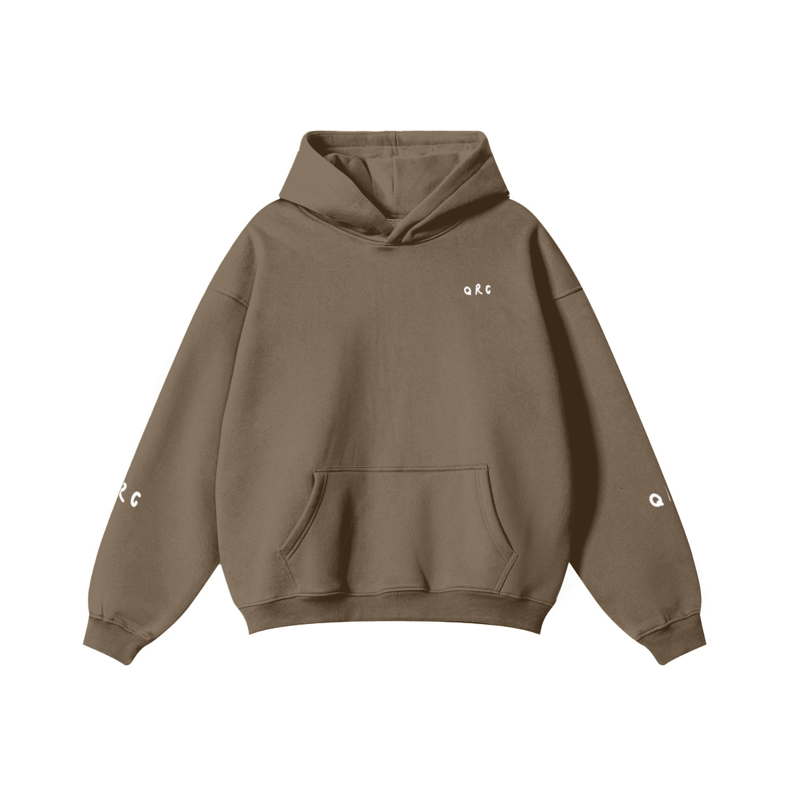 345GSM Solid Color Pullover Hoodie Brown