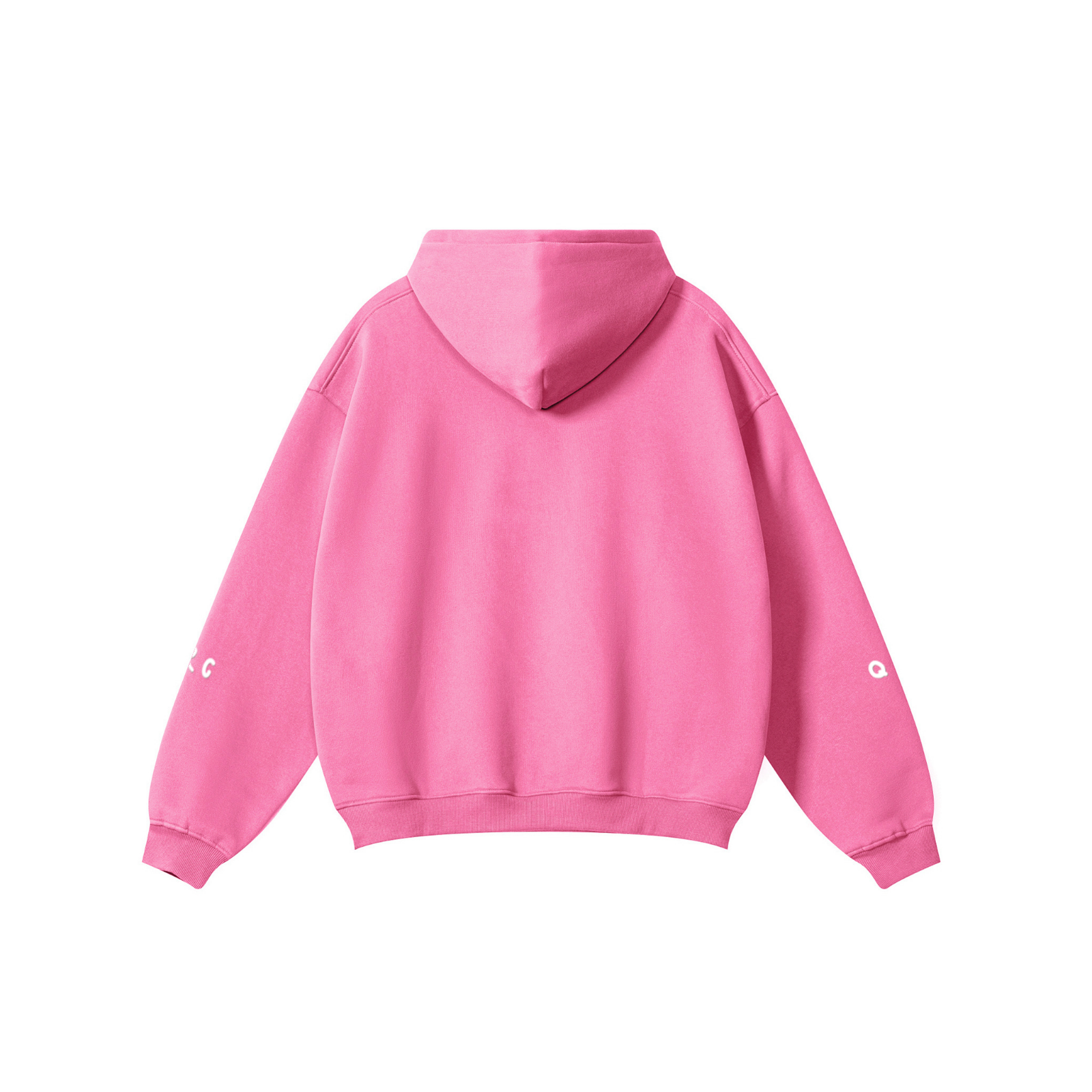 345GSM Solid Color Pullover Hoodie Rose Pink