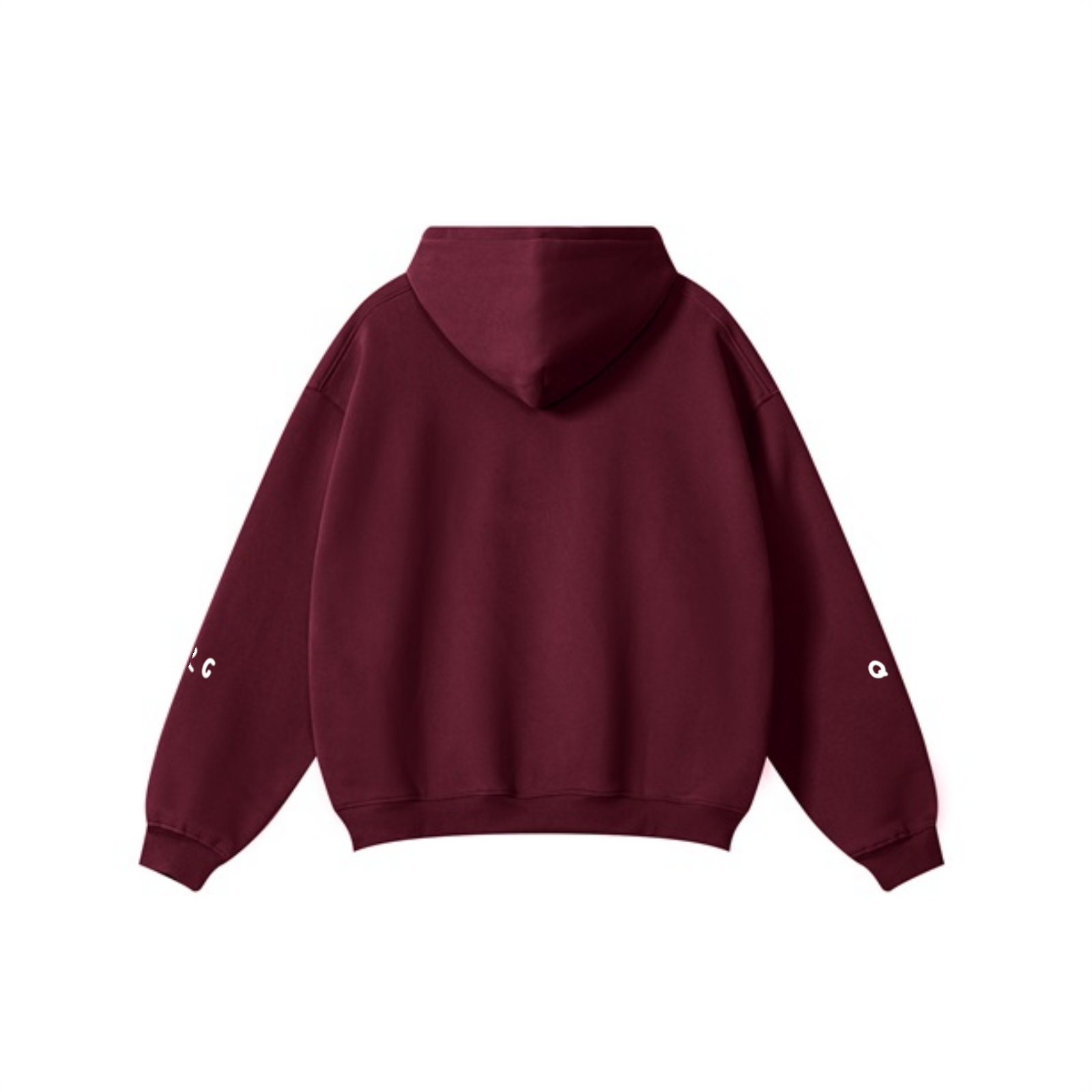345GSM Solid Color Pullover Hoodie Dark Red