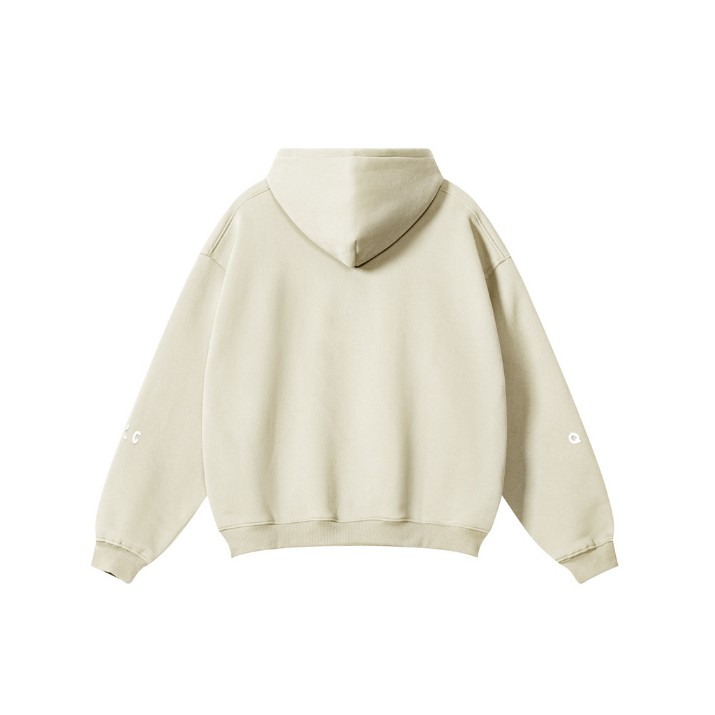 345GSM Solid Color Pullover Hoodie Oatmeal